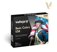 Set Di Pitture Colori Base USA |VALLEJO|70140| 16x18ml Modello Char Promo