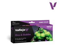 Set Di Pitture Orcs & Goblins |VALLEJO|72192| 8x18ml Modello Char Promo