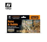 Set Di Pitture Rovine E Macerie | Vallejo | 71214 | 8x17ml Modello Char Promo