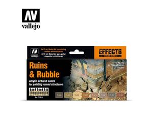 Set Di Pitture Rovine E Macerie | Vallejo | 71214 | 8x17ml Modello Char Promo
