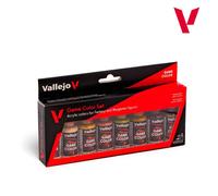 Set Di Pitture Toni Della Pelle |VALLEJO|72187| 8x18ml Modello Char Promo