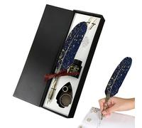 Set di piume d'oca per | Forniture per scrittura retrò - Penne per appunti e corrispondenza a mano - Per principianti Scrittori Artisti Studenti Insegnanti Appassionati D Storia J