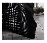 Set di piumini a microfibra Steevy - 1 copertura del piumone 240x260 cm + 2 federe 63x63 cm - nero - passione di lino domestica