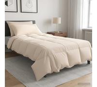 Set di Piumoni 2 pz 155 x 220 cm Tutte le stagioni Beige