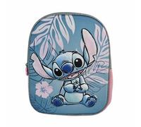 Zaino prescolare Stitch Pink 3D - Cinghie regolabili per un comfort tutto il giorno - Interno completamente foderato e personalizzato - Spallaccio imbottito - 30 X 24 X 8 CM, multicolore, M, Casual