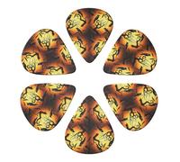 Set di plettri classici in celluloide Full Moon Black Crow Raven Bird, confezione da 6, forma 351 per suonatori di banjo, chitarra acustica e ukulele, tre opzioni di spessore