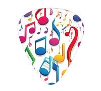 Set di plettri colorati con note musicali, 1 set di plettri per chitarra, materiale ABS di alta qualità, vari spessori, migliora la tua esperienza di suono
