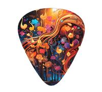 Set di plettri colorati con note musicali: 12 pezzi, sottili, medi e spessi, adatti per chitarra, basso, chitarra elettrica e ukulele