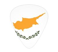 Set di plettri con stampa bandiera di Cipro, 12 pezzi, sottili, medi e spessi, adatti per chitarra, basso, chitarra elettrica e ukulele