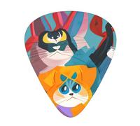 Set di plettri per chitarra a forma di gatto in stile cartone animato, materiale ABS di alta qualità, vari spessori, migliora la tua esperienza di suono