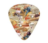 Set di plettri per chitarra a tema stella marina, conchiglie sabbiose, materiale ABS di alta qualità, vari spessori, migliora la tua esperienza di gioco