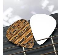 Set di plettri per chitarra con affreschi egiziani (sottile/medio/spesso), ampiamente compatibile con tutti i tipi di strumenti a corda,