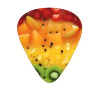 Set di plettri per chitarra con frutta fresca, sottile, media e spessa, set da 12 pezzi, adatto per chitarra elettrica e vari strumenti