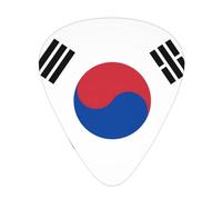 Set di plettri per chitarra con motivo bandiera della Repubblica di Corea, 12 pezzi, spessore misto, progettato per chitarre acustiche ed elettriche