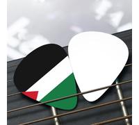 Set di plettri per chitarra con motivo bandiera dello Stato della Palestina - (sottile/medio/spesso), ampiamente compatibile con tutti i tipi di strumenti a corda,