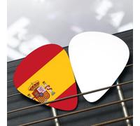 Set di plettri per chitarra con motivo bandiera spagnola - (sottile/medio/spesso), ampiamente compatibile con tutti i tipi di strumenti a corda,