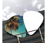 Set di plettri per chitarra con motivo delle Isole dei Caraibi - (sottile/medio/spesso), ampiamente compatibile con tutti i tipi di strumenti a corda,