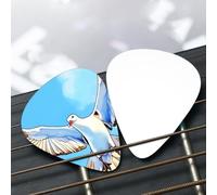 Set di plettri per chitarra con motivo gabbiani in volo - (sottile/medio/spesso), ampiamente compatibile con tutti i tipi di strumenti a corda,