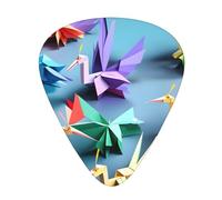 Set di plettri per chitarra con motivo origami, in materiale ABS di alta qualità, vari spessori, per migliorare la tua esperienza di suono