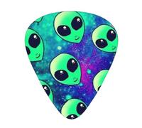 Set di plettri per chitarra Green Aliens, materiale ABS di alta qualità, vari spessori, migliora la tua esperienza di suono