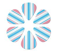 Set di plettri per chitarra in celluloide alla moda, bandiera dell'orgoglio transgender, orgoglio LGBT, confezione da 6 plettri per basso, mandolino, chitarristi acustici, multi-spessore 0,46 mm/0,