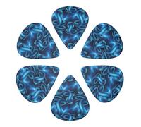 Set di plettri per chitarra in celluloide alla moda, motivo: serpente mistico, confezione da 6 plettri per basso, mandolino, chitarristi acustici, multi-spessore 0,46 mm/0,71 mm/0,96 mm