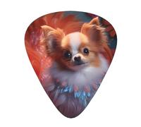 Set di plettri stampati con cane ricco - 12 pezzi, sottili, medi e spessi, adatti per chitarra, basso, chitarra elettrica e ukulele