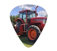 Set di plettri stampati con trattore agricolo, 12 pezzi, sottili, medi e spessi, adatti per chitarra, basso, chitarra elettrica e ukulele