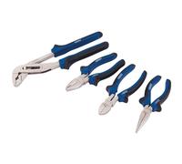 Draper SGPS/4, set di pinze con impugnatura morbida, blu, set da 4 pezzi