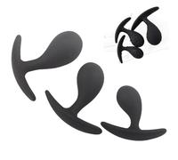 Set di Plug Anali in Silicone S-M-L con 21 mm, 26 mm e 31 mm - Accessorio Anale Versatile per Uomini, Donne e Coppie, Dimensioni Compatte per Esperienze Erotiche Variegate