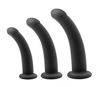 Set di Plug Anali Realistici - Massaggio Prostatico in Silicone Stimolazione del Punto G Dildo Piccolo, Medio e Grande Plug Anale Butt Plug Naturale, con Ventosa, Masturbazione, Giocattolo(S+M+L)