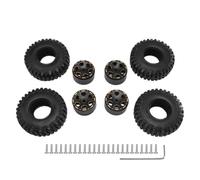 Set di pneumatici per mozzi ruota Beadlock in ottone da 4 pezzi da 1,0 pollici compatibili con SCX24 AXI00001 Catenaccio JIMNY