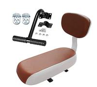 Set Di Poggiapiedi Del Bracciolo Del Cuscino Del Sedile Posteriore Della Bicicletta, Set Di Accessori Per Il Sedile Del Portapacchi Posteriore in Morbida Pelle PU Per Bici MTB marrone