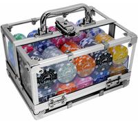Set Di Poker Chips In Scatola 14G. 400 Pz. & Trasparente Modiano
