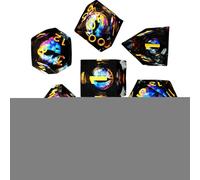 Set di poliedrici, set di da gioco di ruolo, Set di in resina per giochi da tavolo, Kit di multifunzionale Piccoli poliedrici per la riunione di famiglia del tavolo da domestico