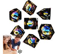 Set di poliedrici, set di per giochi di ruolo, gioco da tavolo con piccoli portatili 7 pezzi, set di multifunzionali piccoli poliedrici per la casa, tavolo da scrivania, fata