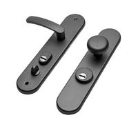 Set di Pomelli per Porta Maniglia for porta antifurto nera di lusso leggera serratura d'ingresso domestica Serratura meccanica(Door thickness 5cm)