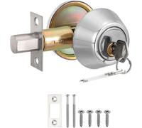 Set di Pomelli per Porta Serratura a cilindro singolo in argento, pomolo for porta d'ingresso con chiave, ferramenta antifurto porte esterne