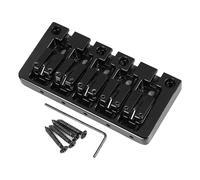 Set di Ponti per Basso a 8 Corde con Design Flip Top, Viti di Bloccaggio, Eccellente Materiale Metallico per Tono e Risonanza Migliori (BLACK)