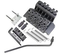 Set Di Ponti Per Chitarra Chitarra Elettrica Con Doppio Ponte Vibrante Cordiera Ponte Tremolo(Black)