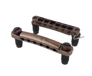 Set Di Ponti Per Chitarra Per LP SG Chitarra Stop Bar Tailpiece Ponte Con Ancore E Perni(Brown)