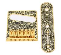 Set di Ponti per Chitarra, Piastra Decorativa per Ponte a Sella per Chitarra Elettrica Ad Alta Durezza per la Sostituzione del Chitarrista