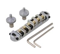 Set Di Ponti Per Chitarra Ponte A Sella A Rulli Con Supporto E Chiave Per Chitarra Elettrica Cromato