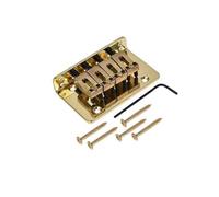 Set Di Ponti Per Chitarra Ponte Fisso A Coda Rigida A 4 Corde 3 Colori Per Mandolino Ukulele Chitarra Scatola Di Sigari(Gold)