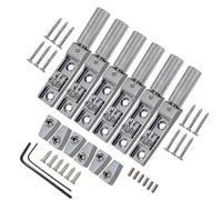 Set Di Ponti Per Chitarra Ponte Fisso Senza Paletta A 6 Corde Per Bassisti(Silver,6pc)