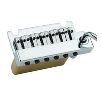 Set Di Ponti Per Chitarra Ponte Per Chitarra A 2 Punti Con Tremolo Non Bloccabile E Doppia Vibrazione Con Selletta In Ottone(Silver,Ball)