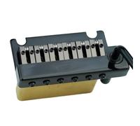 Set Di Ponti Per Chitarra Ponte Per Chitarra A 2 Punti Con Tremolo Non Bloccabile E Doppia Vibrazione Con Selletta In Ottone(Black,Ball)