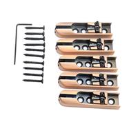 Set Di Ponti Per Chitarra Ponte Singolo Per Chitarra A 5 Corde Sellette Cordiera 3 Fori Con Vite Accessori Per Basso(Brown)
