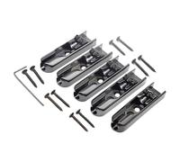 Set Di Ponti Per Chitarra Ponte Singolo Per Chitarra A 5 Corde Sellette Cordiera 3 Fori Con Vite Accessori Per Basso(Black)