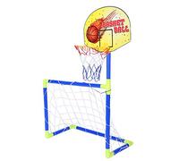 Set di porta da calcio e da basket, per cortile, cortile, famiglia, viaggi, sport al chiuso
